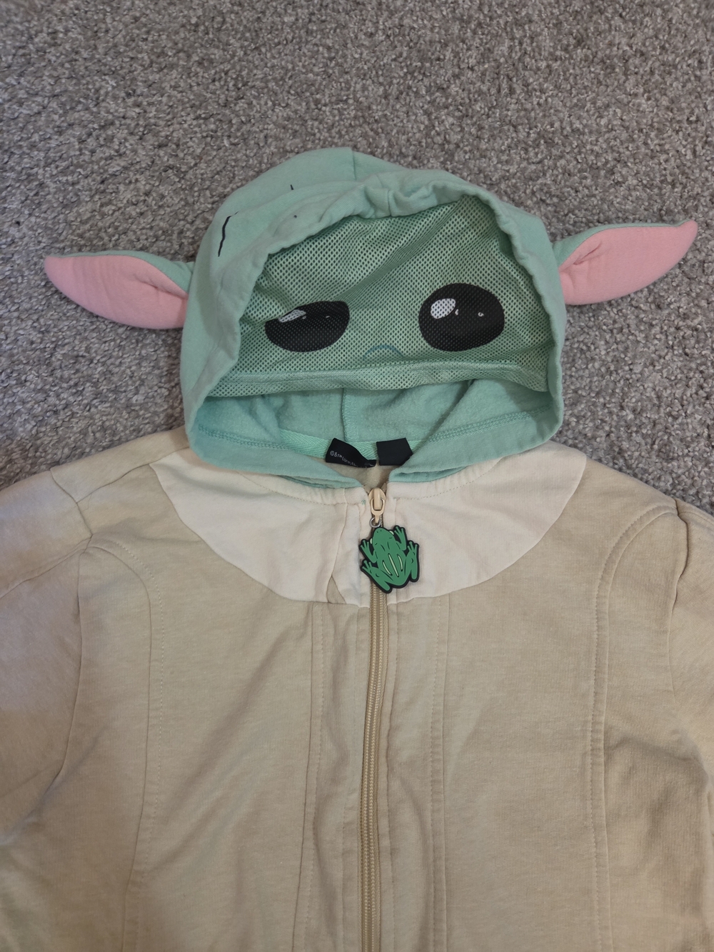Star Wars Baby Yoda Grogu Hoodie Child Frog Zipper, Mandalorian, Medium